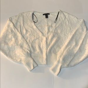 Cropped fuzzy sweater